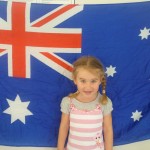 Girl with Australian flag
